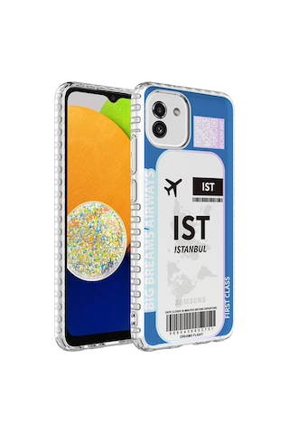 Galaxy A04 Kılıf Airbag Kenarlı Renkli Desenli Elegans Kılıf