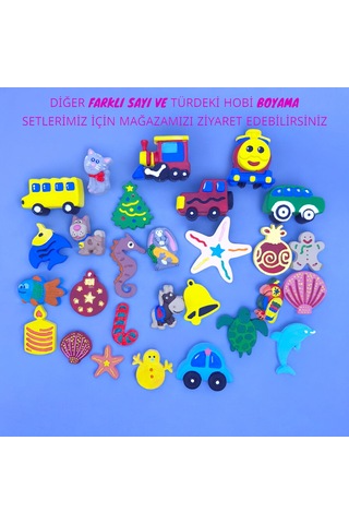 Taş Boyama Çocuk Etkinliği, 30'lu Taş Boyama Seti, El Becerisi Ve