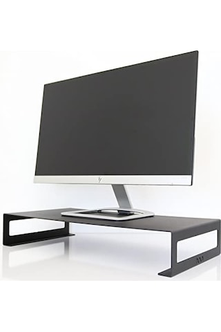 Metal Monitör Standı - Siyah - Monitör Yükseltici - Laptop Standı - Organizer - Sms1bl