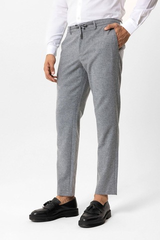 Back And Bond Koyu Gri Slim Fit Beli Bağcıklı Yünlü Jogger Pantolon Çok Renkli