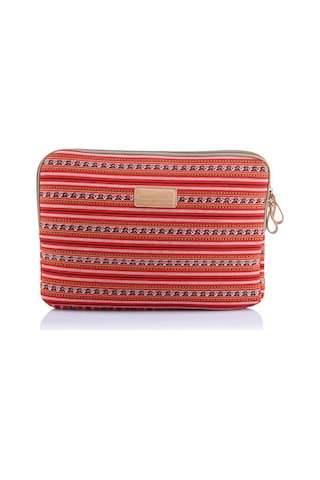 Lısen 34,5 X 24 X 1,5 Cm 13 İnç Dizüstü Bilgisayarlar İçin Taşıma Çantası Saklama Çantası Etnik Stil Desen - Açık Kırmızı