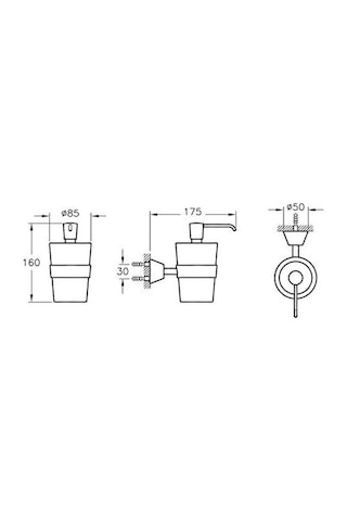 VitrA A44583 Matrix Krom Sıvı Sabunluk