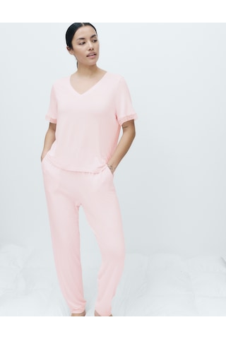 Marks & Spencer Dantel Detaylı Pijama Takımı T37002301J Pembe