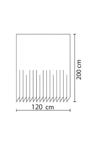 Zethome Jackline Banyo Duş Perdesi 10019 Tek Kanat 1X120X200 (553712555) Çok Renkli