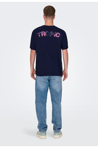 Only & Sons Onsmervyn Lıfe Rlx Summer Ss Tee 22029519 Lacivert 001