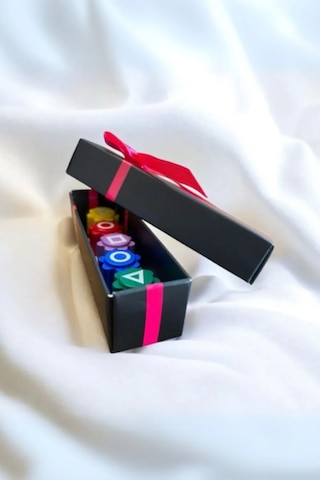 Squid Game Tabut Kutulu Squid Game Oyun 5 Taş Seti Renkli Taş