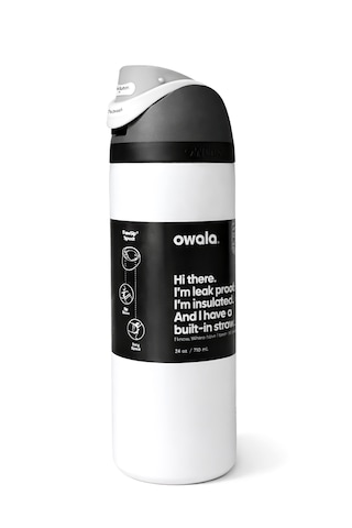 Owala Freesip 24 Oz 710 Ml Kilitli Kapaklı Çift Katmanlı Paslanmaz Çelik Termos Beyaz