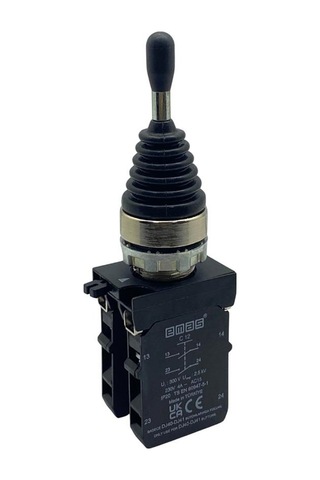 Emas Cm Serisi Joystıck Buton Metal Kalıcı 4 Pozisyonlu 2no+2no 22 Mm