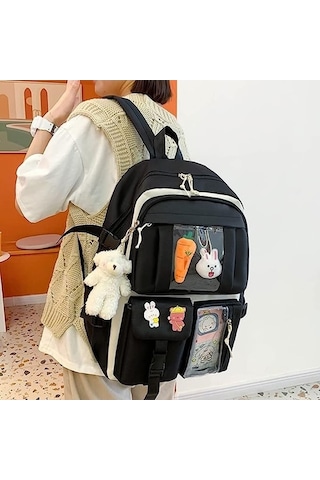 Zyzqstore Pasifix Büyük Kapasiteli Okul Çantası Seti 4 Parça Mavi Öğrenci İçin Mavi