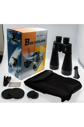 Çift Gözden Ayarlı Mavı Mercekli Süper Dürbün Breaker 100x100 Siyah