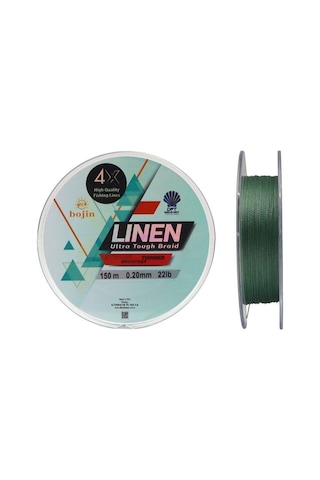 DFT Bojin 4X Linen İp Misina 0.20 mm 150 m Yeşil