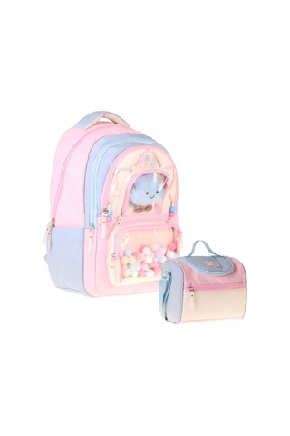 Calacilo Kız Çocuk İlkokul Sırt Çantası Ve Beslenme Seti - Cloudy Pembe Mavi Renkli Pembe - Mavi Setcc-c4086b