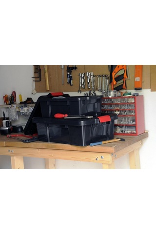 3'lü Set Saklama Kutuları 'power Box', Sk-450, Geçmeli Kilitli, Plastik, Siyah, 50 L, 59 X 38,5 X 32 Cm Çok Renkli