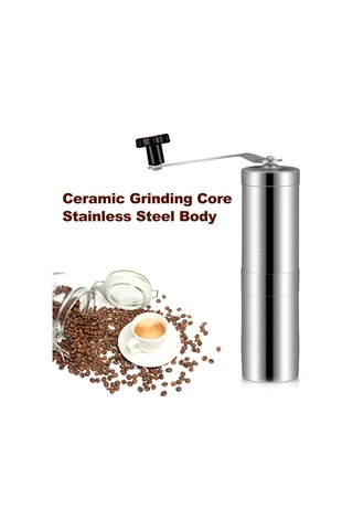 Shineyee Paslanmaz Çelik Manuel Kahve Değirmeni - Taşınabilir 40g Kapasiteli