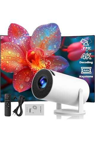 Magazashop HY300 UltraHD Projeksiyon Cihazı Beyaz