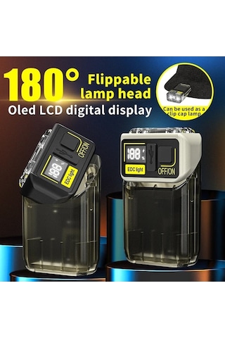 Maoyaya Yüksek Parlaklık Edc El Feneri 90 Derece Dönebilir Mini Fener 6 Modelli