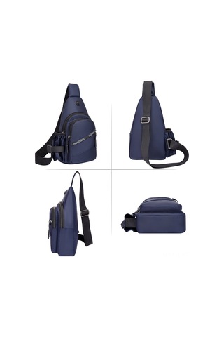 Youtek Erkekler İçin Oxford Kumaş Askılı Çanta, Su Flaske Cebi, Telefon Anahtar Para Taşıma, Elini Serbest Bırak, Koyu Gri Koyu Gri