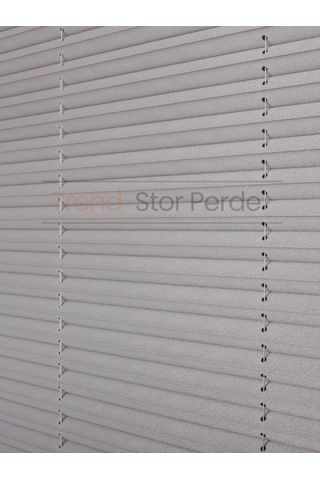 Koyu Gri Plise Katlanır Cam Balkon Perdesi - Ofis Perdesi - Salon Perdesi - 034 Koyu Gri