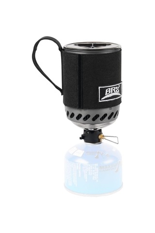 0.5l Kaynatma Kamp Tenceresi, Katlanabilir Isı Eşanjörü Potu, Yürüyüş Seyahati İçin Kamp Brülör Sistemi Gri