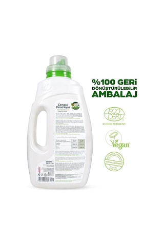 Just Green Organic Renkli Çamaşırlar İçin Doğal Sıvı Deterjan, Hassas Ciltlere Özel Hipoalerjenik & Vegan Çamaşır Deterjanı, 1500 Ml