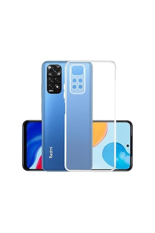 Kvy Xiaomi Redmi Note 11 Pro Kamera Korumalı Süper Silikon Kılıf Şeffaf