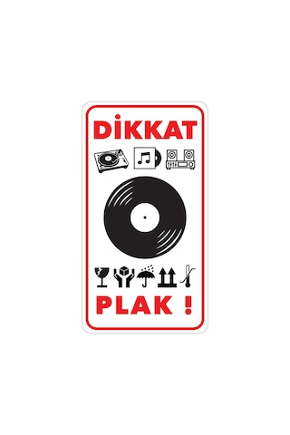 Dikkat Plak Uyarı Etiketi 100 Adet