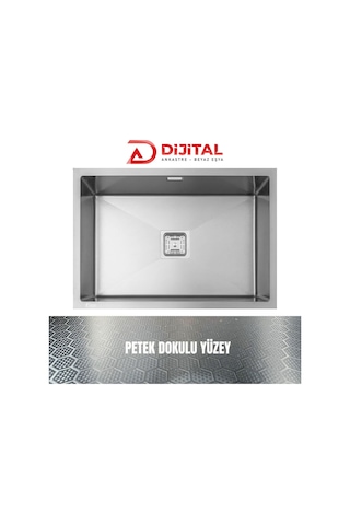 Gl General Neo 60 40x60 Inox Petek Dokulu Çelik Mutfak Eviyesi 304 Paslanmaz Çelik 1mm
