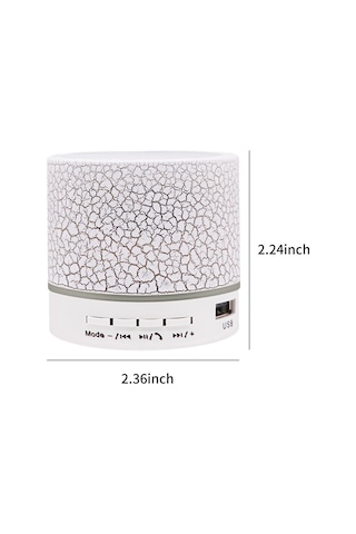 Youtek Portatif Mini Mavi Bluetooth Hoparlör 7 Renkli Işıklı Usb/tf Kart Desteği Taşınabilir Müzik Çalar