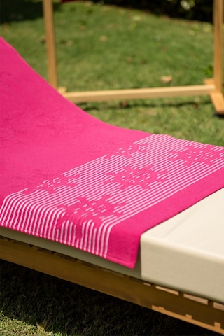 Menderes Home Cotton Collection Bukle Plaj Havlusu Çark Fuşya