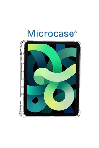 Apple Uyumlu iPad  Air 4 10.9 2020 Soft Tpu Kalem Koymalı Silikon Kılıf Şeffaf
