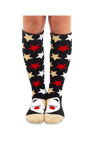 Mshb&g Simli Kedi Kız Çocuk Dizu Stu C Orap Renkli