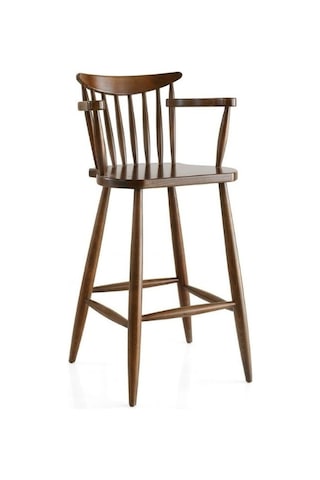 Hudson Ahşap Bar Sandalyesi Ceviz