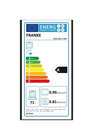 Franke MARIS FMA 86 H WH Bianco 71 L Ankastre Fırın