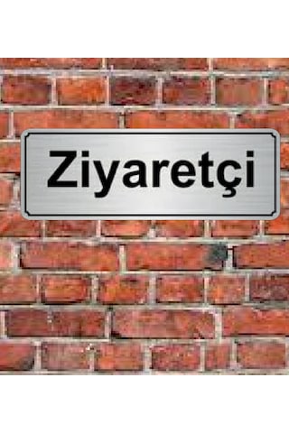 10X20 Cm Ziyaretçi Yazılı Metal Yönlendirme Levhası