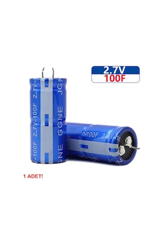 2.7v 100f Süper Kapasitör 22x45mm