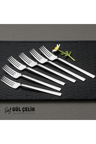 Yemek Çatalı 12 'li Düz Sade Model 18/0 Kalite Paslanmaz Çelik Yemek Çatalı 12 'li Düz Sade Model 18/0 Kalite Paslanmaz Çelik