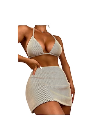 Etek Bikini Mayo Gri