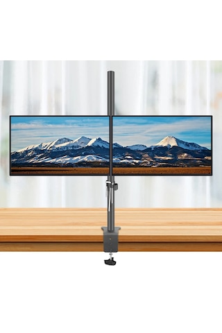 Monozone 2li Çift Kol Monitör Tutucu Led Tv Full Hareketli Çelik