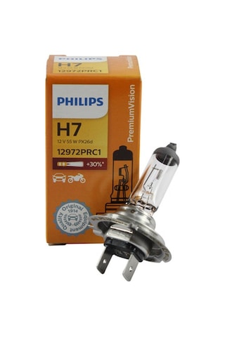 Philips H7 %30 Fazla Işık Far Ampül 12972Prc1 Uzun Ömürlü