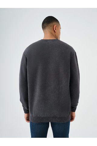 Loose Fit Erkek Sweatshirt Antrasit