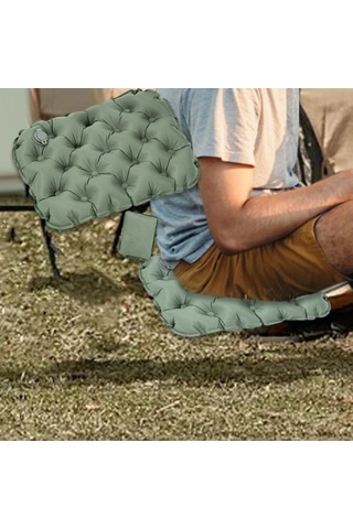 Bosphorusboutique02 Ofis Sandalye Koltuk Minderi, Katlanabilir, Uçak Ve Ofis Kullanımına Uygun, Koyu Yeşil Koyu Yeşil