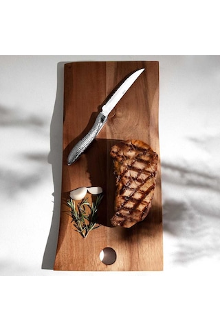 Nehir Yağız 23 Cm Steak Biftek Et Bıçağı Tekli Çelik Bıçak Gümüş