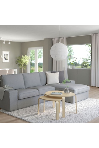 2'li Kanepe Ve Uzanma Koltuğu, Tibbleby Bej-gri Gri