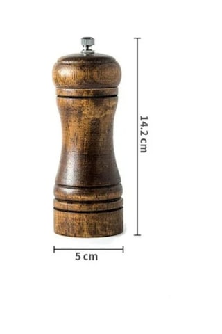 Ahşap Baharat Tuz Öğütücü Değirmen Tuzluk Baharatlık 14 Cm Tek Ad