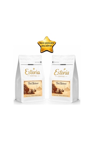 Türk Kahvesi 2x250g Öğütülmüş Kahve 500g İnce Öğütülmüş