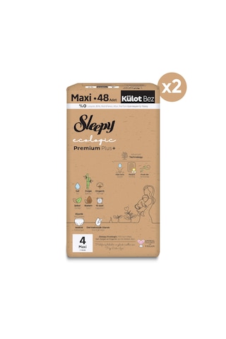 Sleepy Ecologic Premium Plus Süper Paket Külot Bez 4 Numara Maxi 96 Adet