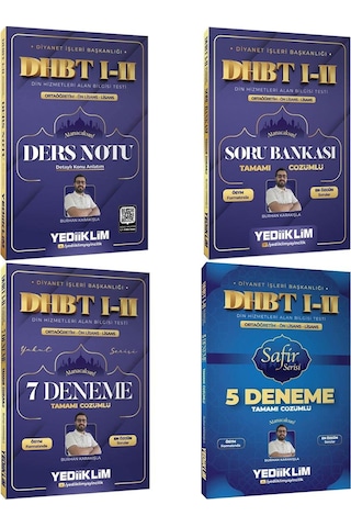 Yediiklim Dhbt I-ıı Ortaöğretim Ön Lisans Lisans Ders Notu+soru+7 Deneme+5 Deneme Seti 4 Kitap