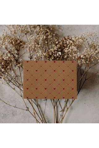 AkalBatu Pure Love Seri Hediye Not Kartı 8 x 10 CM 25'li - Kraft
