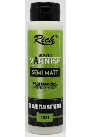Rich Su Bazlı Yarı Mat Vernik 500Ml Rich Su Bazlı Yarı Mat Vernik 500Ml