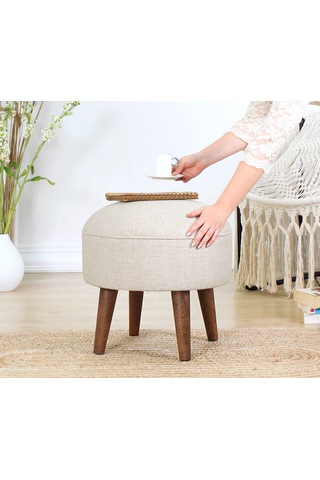 Lorencehome Deff Puf - Krem / Lorencehome